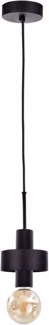 Netlighting Unica Slim Pendant Ceiling Light in Black, Cylinder Design, E27, 12 cm