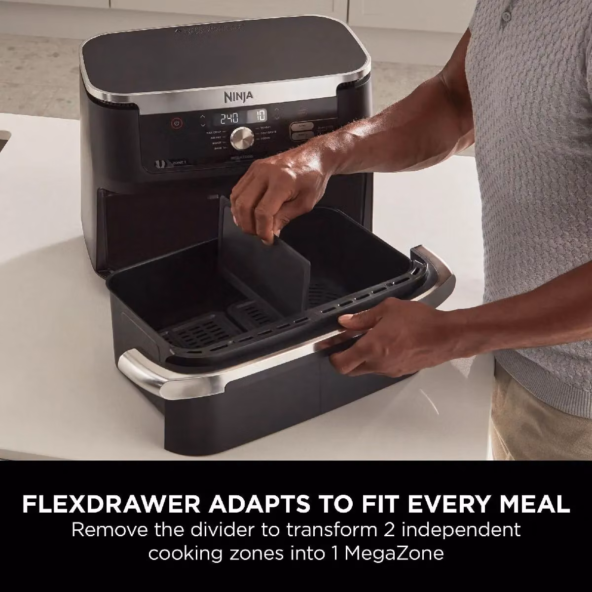 Ninja Foodi FlexDrawer Dual Zone Air Fryer 10.4L AF500UK, Black – 4