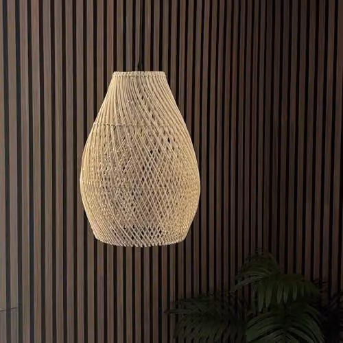 CGC Lighting Enya Round Natural Rattan Easy Fit Lampshade in Beige – 4