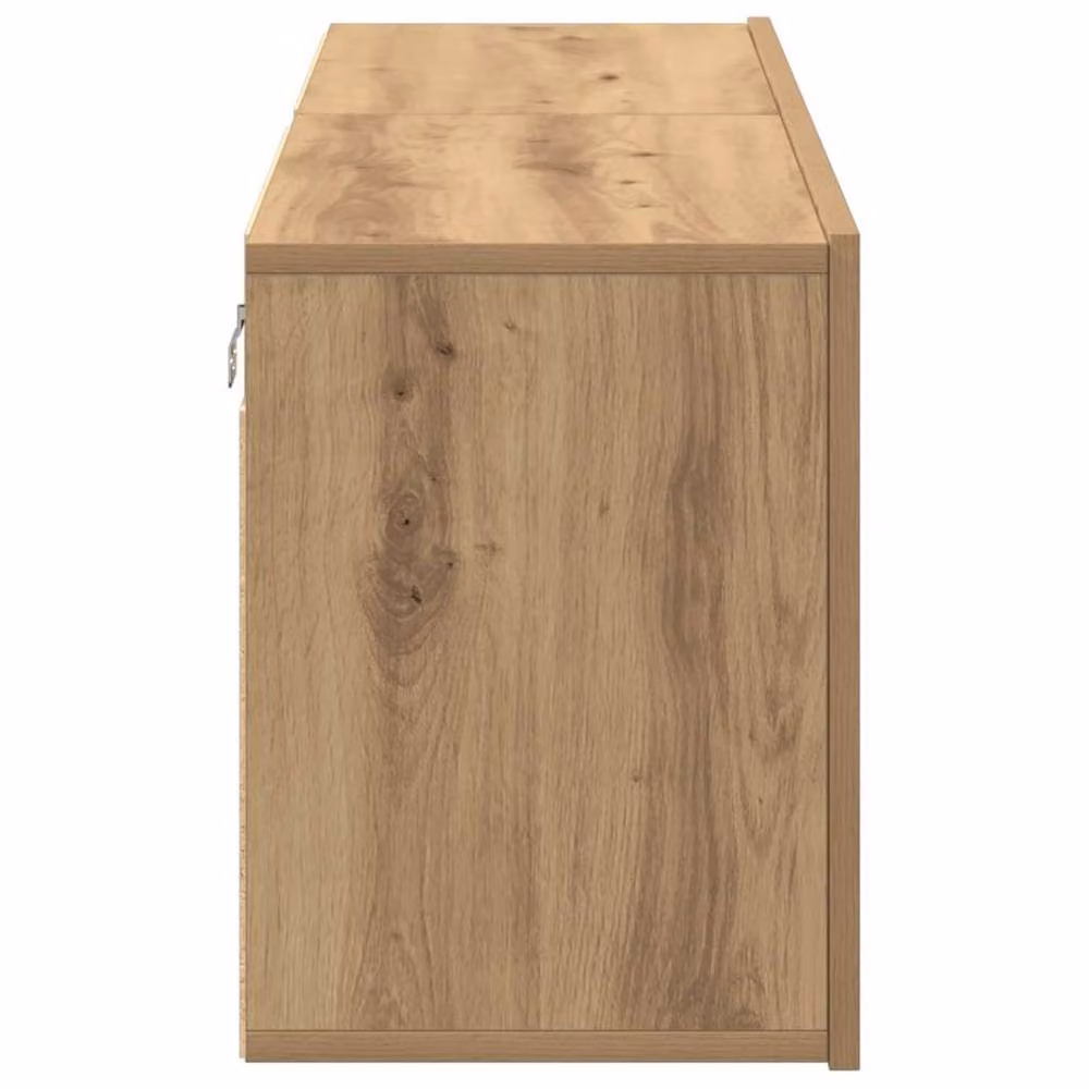 Berkfield Home Artisan Oak Wall-Mounted TV Cabinets, 2 Piece Set, Brown, W/D/H: 80 x 30 x 41 cm – 3