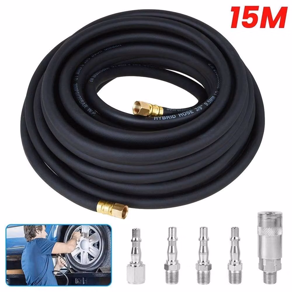 Nordara High Pressure Air Compressor Hose Kit in Black, Length: 10000 mm, Diameter: 520 mm – 5