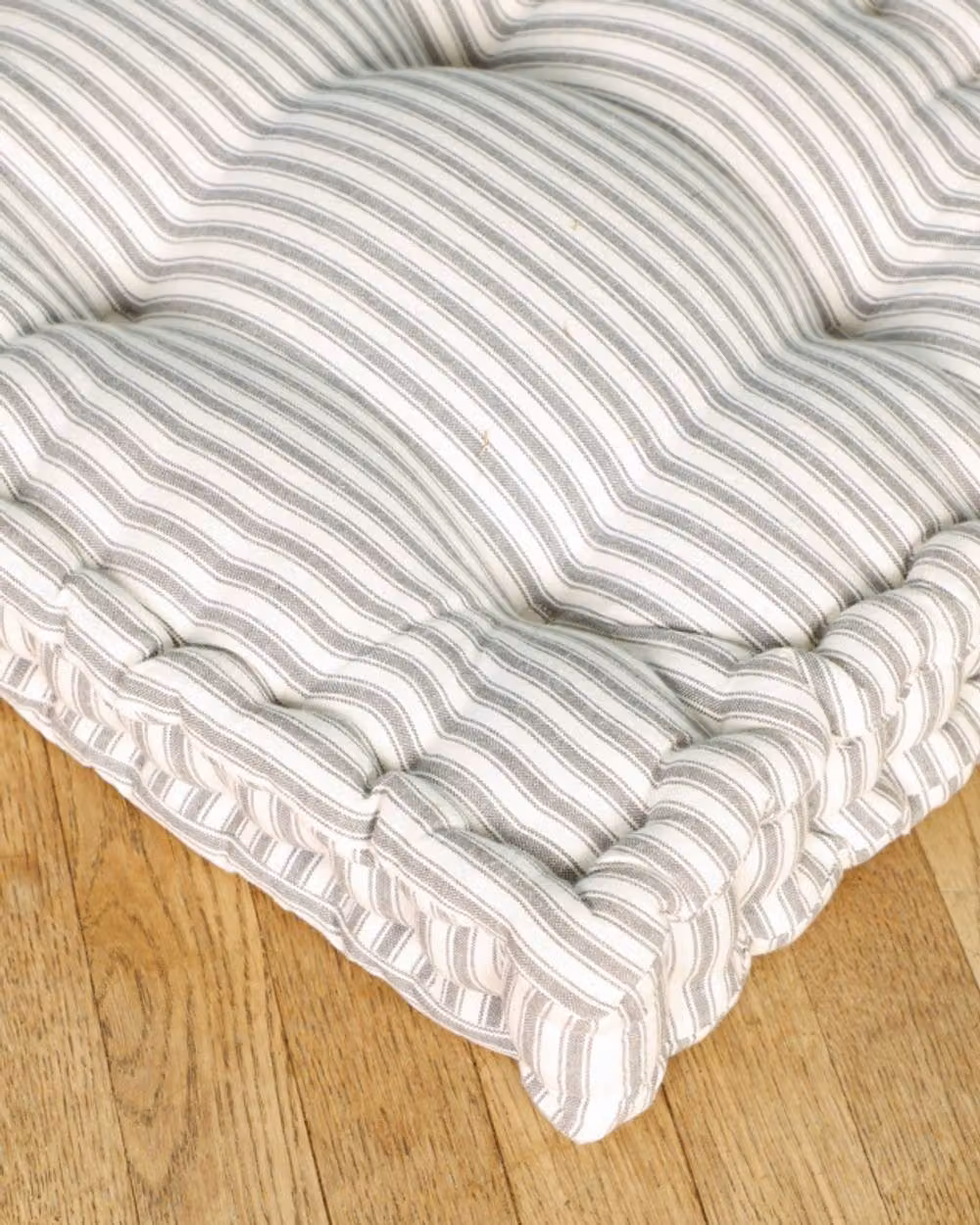Dibor Grey Striped Indoor Dining Chair Seat Pad Cushion, W: 50 cm x D: 50 cm – 3