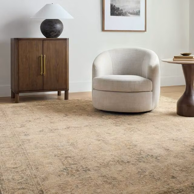 Livabliss Galey Alix Fetscher II Vintage Beige and Green Traditional Fringe Living Room Rug W/D: 150 x 230 cm – 1