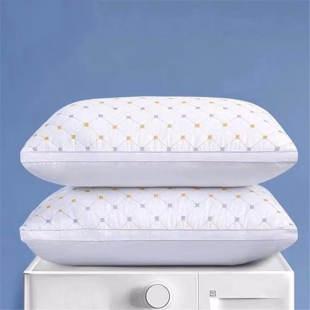 NESTLUNE 4-Piece Sleeping on Clouds Premium 1000g Star Stitch Cot Pillows in White