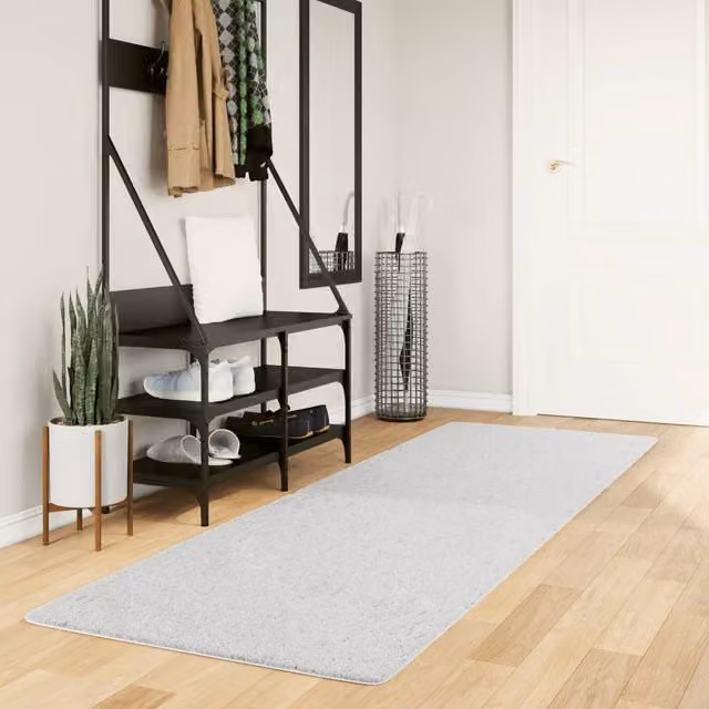 Berkfield Home OVIEDO Short Pile Grey Rectangular Rug, W: 80 cm, L: 250 cm – 1