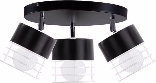 Netlighting Mao Modern Adjustable Ceiling Spotlight Cluster in Black, 32 cm, 3x E27