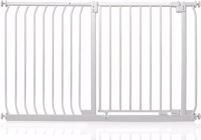 Safetots Elite Pressure Baby Gate, Extendable Swing Door, White, Width: 134 cm - 143 cm