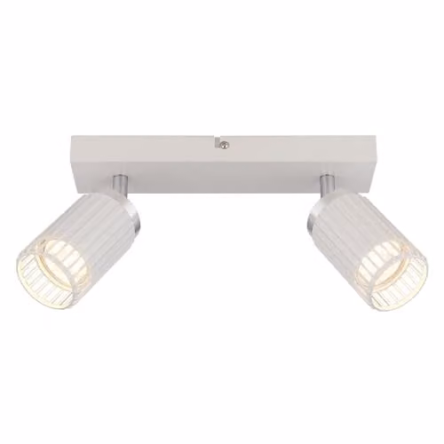 Globo Lighting Netlighting Adjustable Ceiling Spotlight in White and Chrome, 26 cm