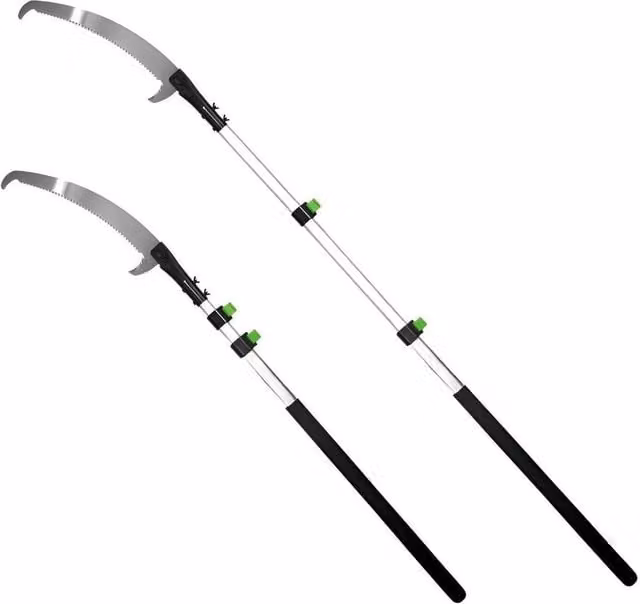 SPETLEK 2.5 Metre Extending Telescopic Aluminium Tree Saw Pruner in Silver