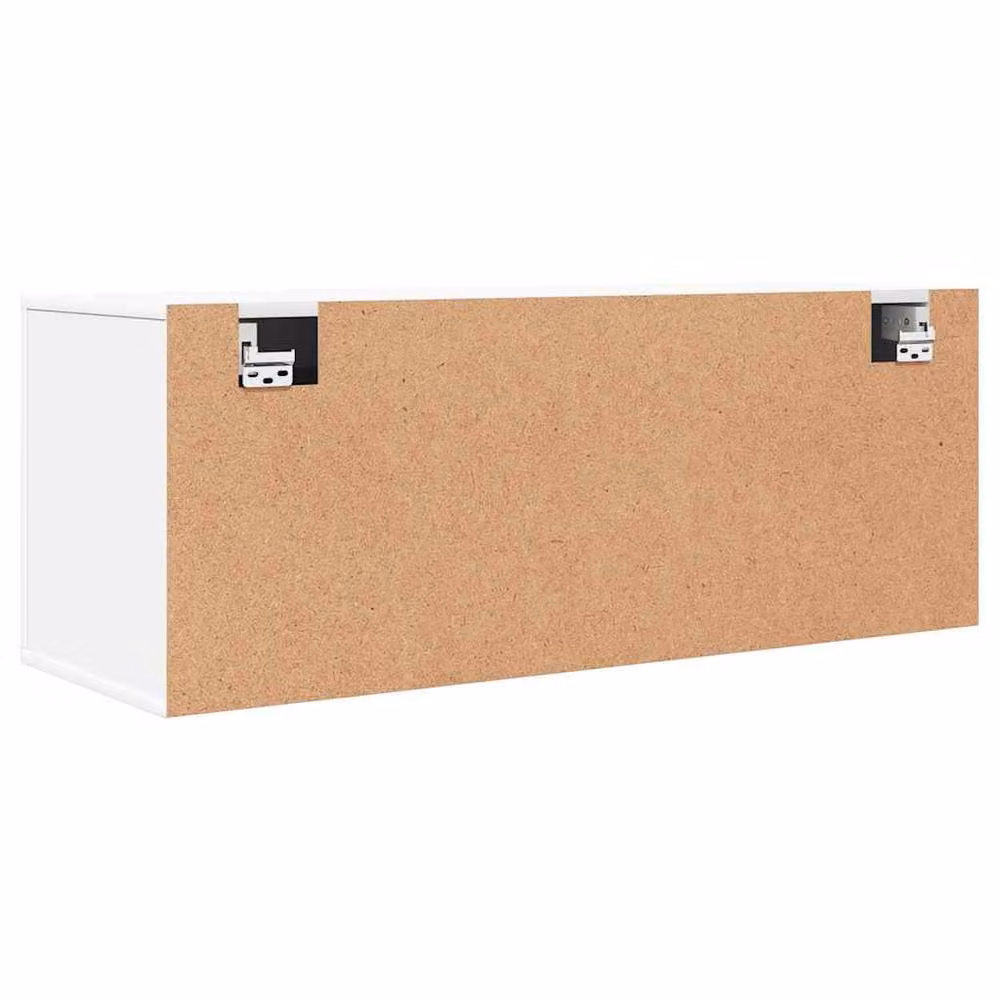 Berkfield Home Wall Mounted Shoe Cabinet in White, W/D/H: 100 x 35 x 38 cm – 2