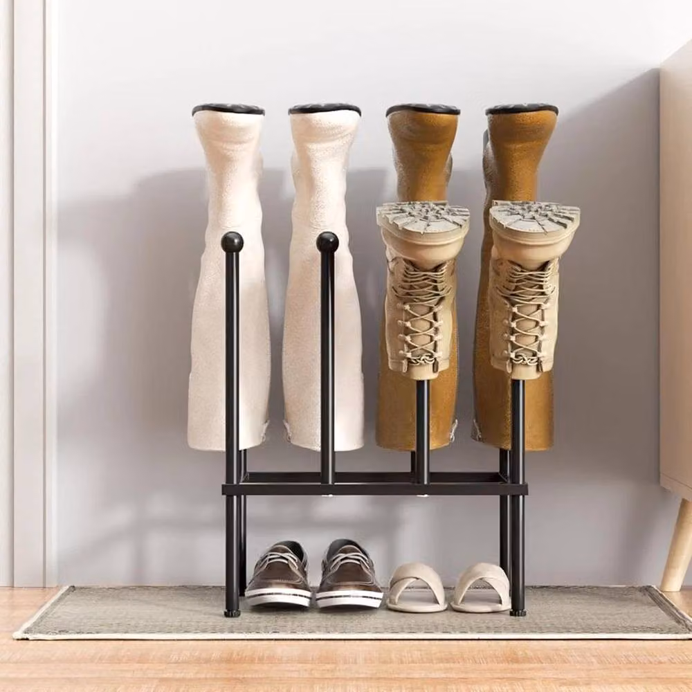 Kelvenix Garden Gear Two-Tier Black Steel Boot Stand and Shoe Rack – 3