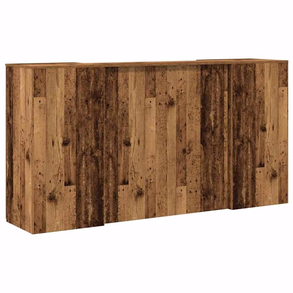 Berkfield Home Reception Desk in Brown Old Wood, W/D/H: 200 x 50 x 103.5 cm – 4
