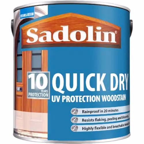 Sadolin Quick Dry Weatherproof Woodstain, Mahogany Brown, 2.5 l – 2