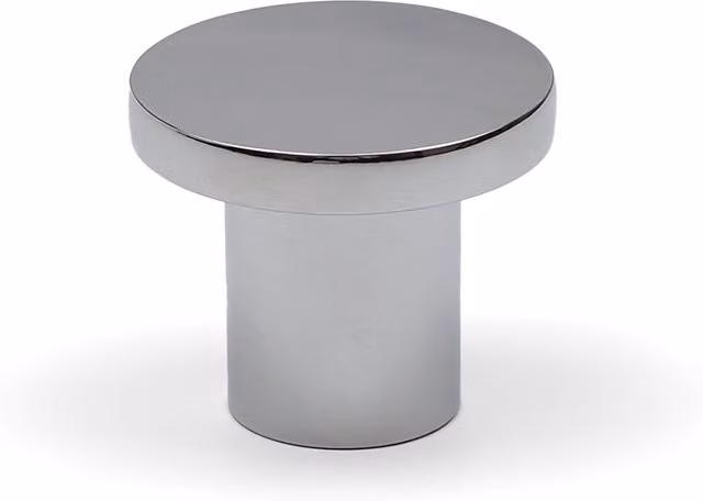 Round Circular Cabinet Knob in Polished Chrome Zinc