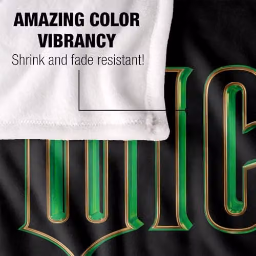 NBCU Wicked Movie Logo Silky Touch Super Soft Fleece Throw Blanket, Multicolour, W: 91 cm, D: 147 cm – 6