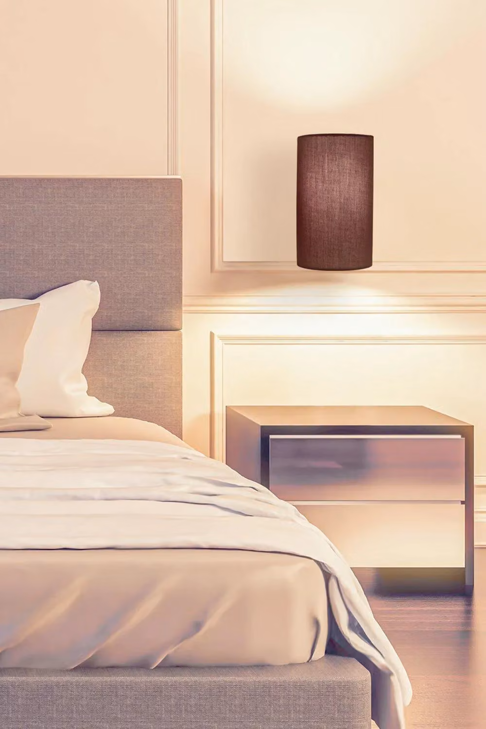 Harper Living Brown Fabric Cylinder Wall Wash Light with On/Off Switch – 2