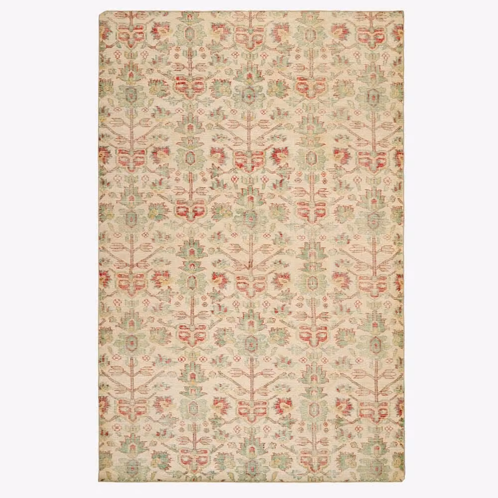 Atkin & Thyme Havali Hand Knotted Floral Boho Rug, Multicolour, W: 300 cm, D: 200 cm