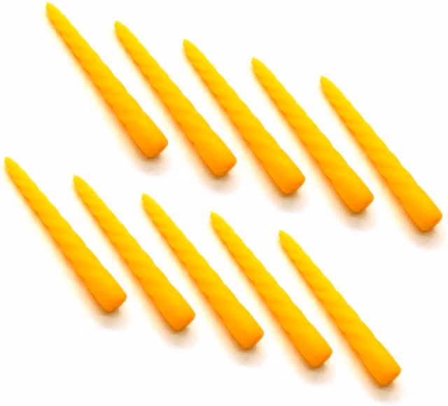 SolaDirect Pack of 10 Spiral Taper Dinner Candles in Green and Yellow, Height: 23 cm