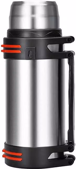 VOGREX Silver Stainless Steel Vacuum Insulated Flask with Handle, 3 l – 1