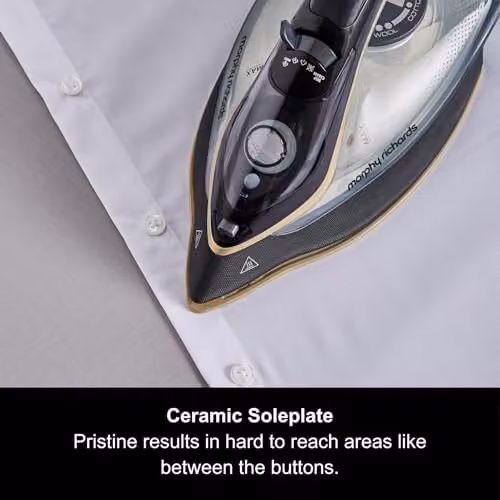 Morphy Richards Crystal Clear Steam Iron with Ceramic Non-stick Soleplate, Anti-Calc and Auto Shut-off, Gold and Black – 3