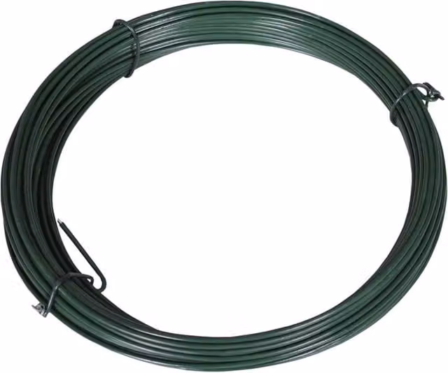 Berkfield Home Green Plastic Coated Steel Fence Binding Wire, 25 m