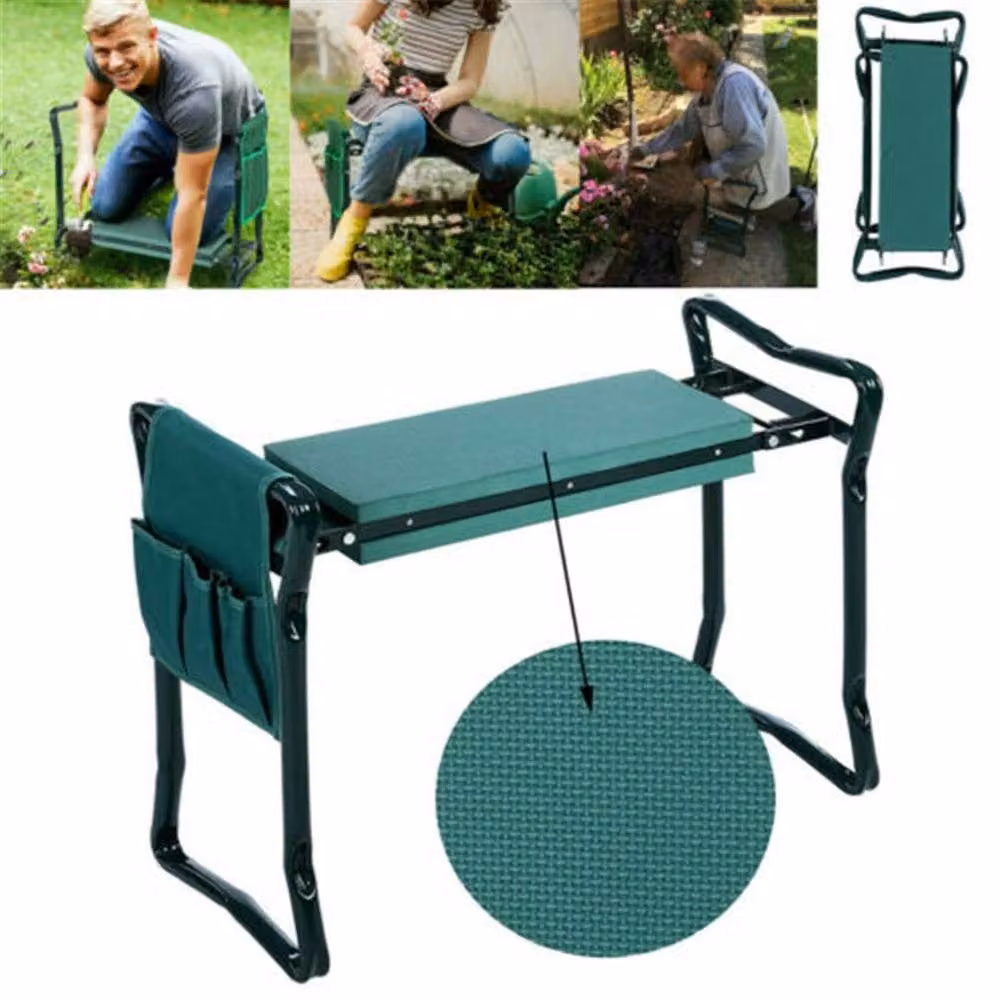 FLAVORA Green Metal Garden Kneeler Seat – 3