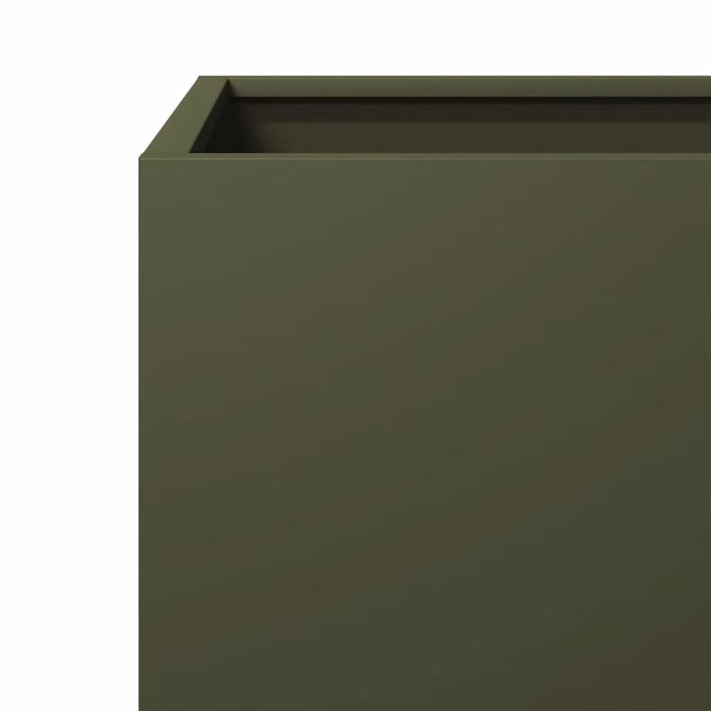 Berkfield Home Steel Garden Planter Tub, Green, W/D/H: 50 x 50 x 50 cm – 4