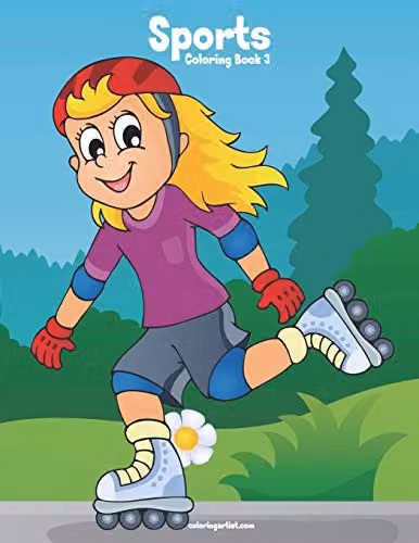 Sports Coloring Book 3: Volume 3 Multicolour Childrens Paper Coloring Book