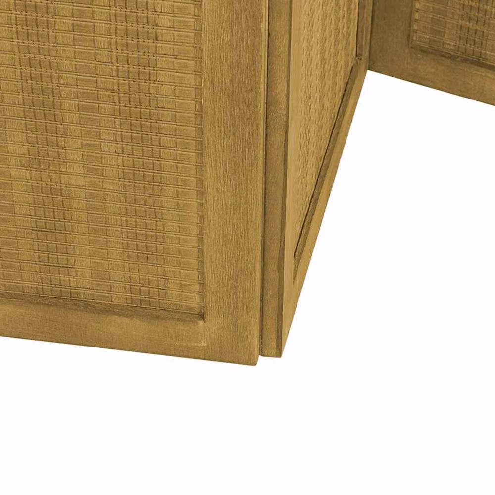 Berkfield Home 6-Panel Room Divider in Brown Solid Paulownia Wood – 3