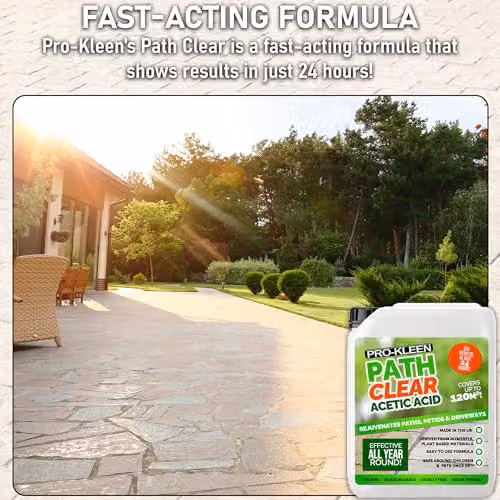 Pro-Kleen Path Cleaner Acetic Acid Concentrated 30% 5L and 10L Manual Pressure Sprayer Set – 3