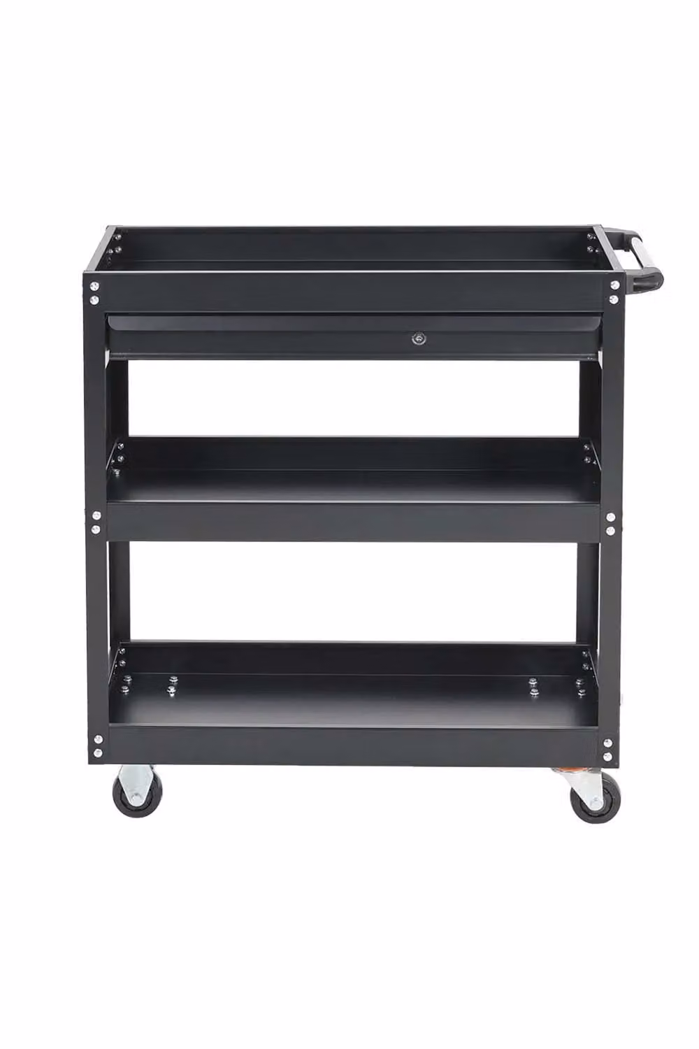 Living and Home 3-Tier Heavy Duty Steel Tool Cart with Wheels, Black – 2