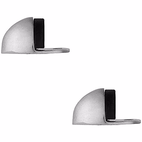 Loops 2 Pack Floor-Mounted Oval Doorstop in Polished Chrome