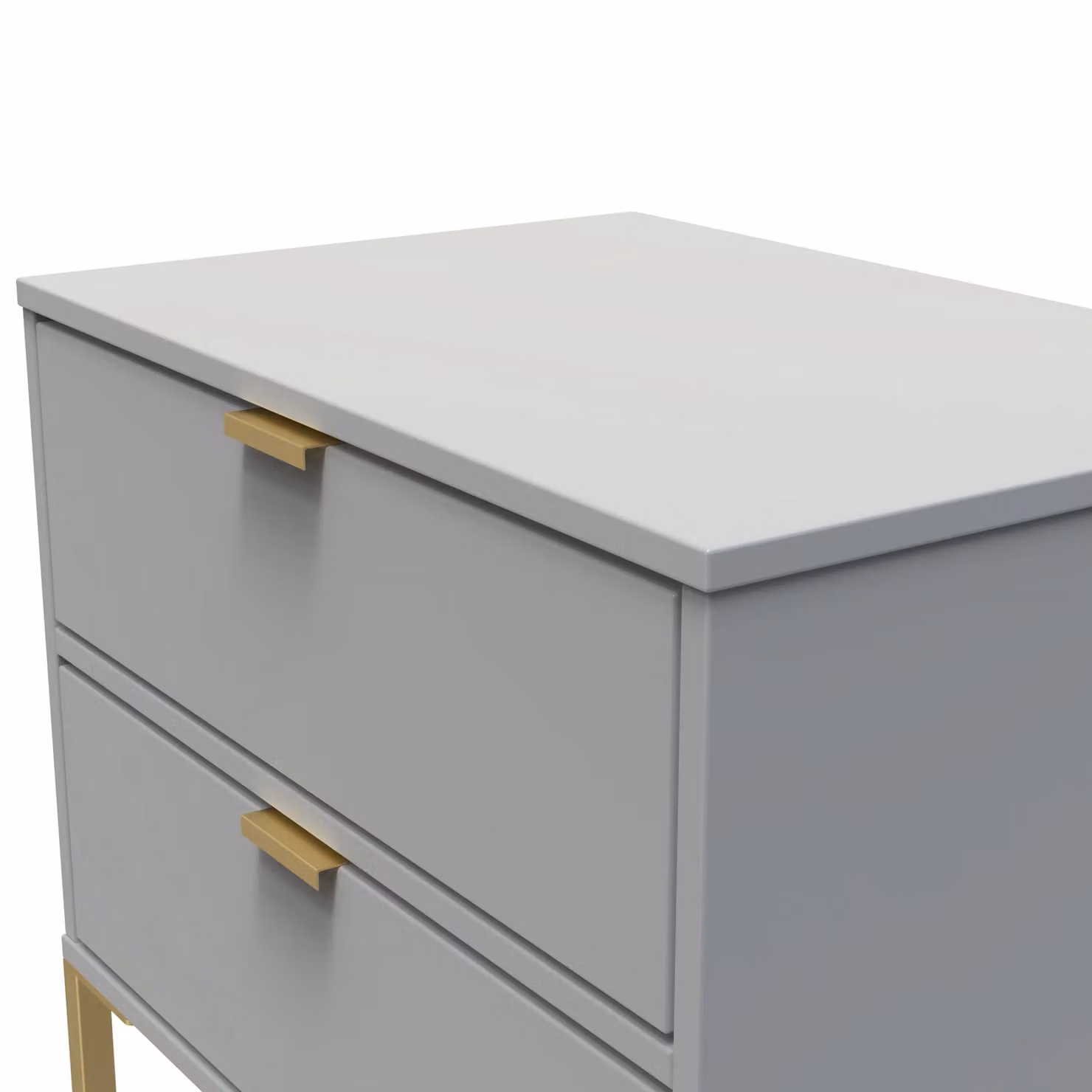 Ready Assembled 2 U Tamworth 2 Drawer Bedside Cabinet in Dark Grey – 3