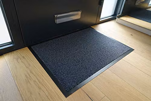 Desire Rugs Blue Dirt Repellent PVC and Polypropylene Entrance Mat with Rubber Edge, W: 40 cm, D: 60 cm, H: 3 cm – 4