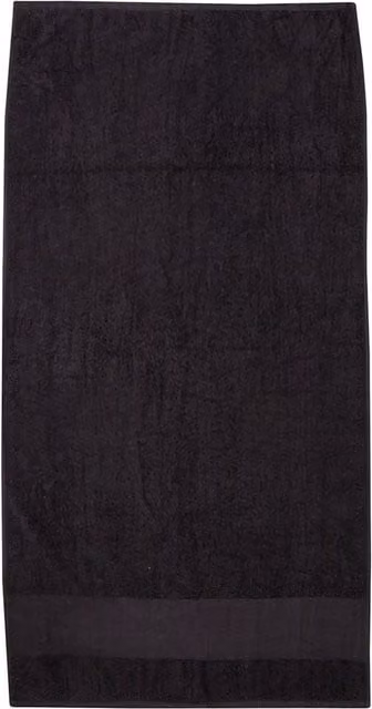Towel City Printable Border Cotton Hand Towel in Black