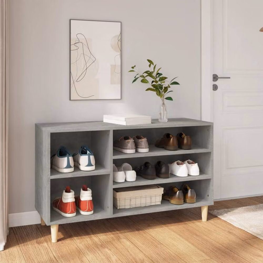 Berkfield Home Grey Shoe Cabinet with Integrated Seat, W/D/H: 102 x 36 x 60 cm – 2