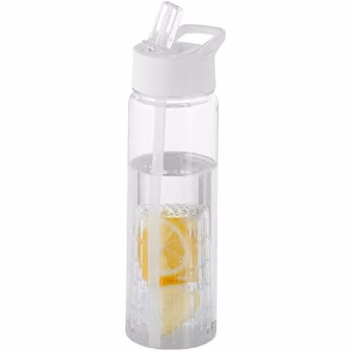 Bullet Tutti Frutti Bottle With Infuser in Transparent and White, 740 ml