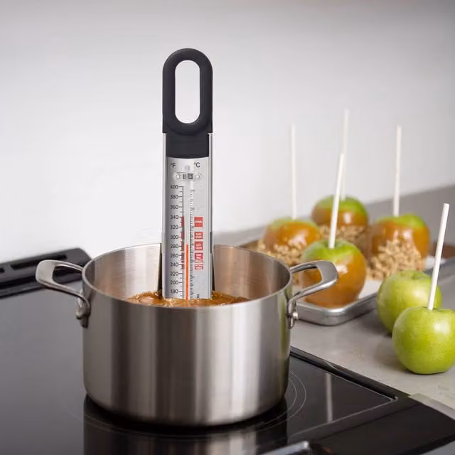 KitchenAid Clip-On Cooking Thermometer in Silver