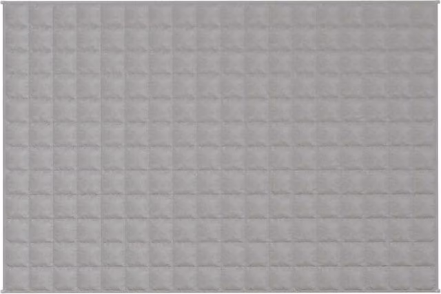 Berkfield Home Grey Weighted Blanket with Glass Beads, W: 120 cm, L: 180 cm, 9 kg