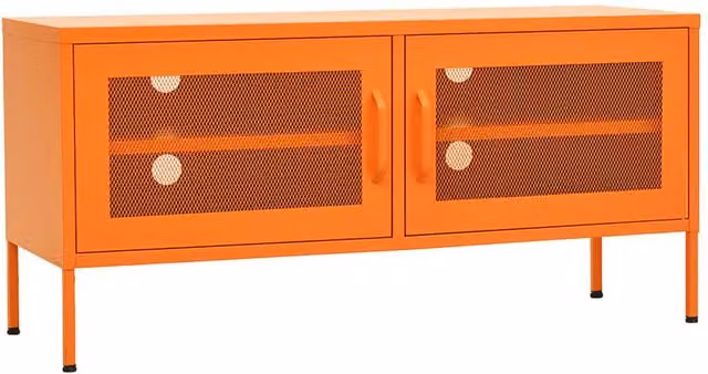 Berkfield Home Orange Metal TV Cabinet W/D/H: 105 x 35 x 50 cm