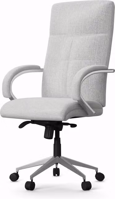 Alphason Bedford Executive Chair in Grey Fabric with Metal Frame and Armrests