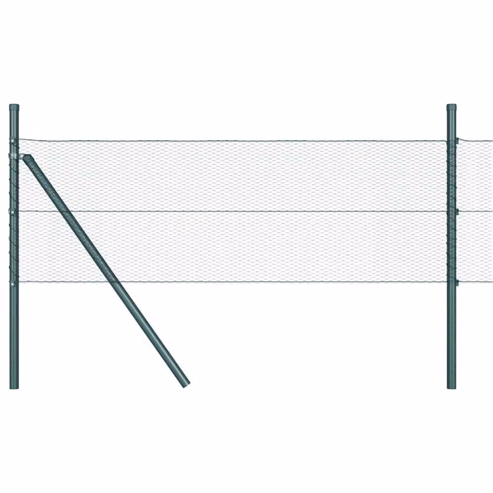 Berkfield Home Green PVC-Coated Steel Hexagon Fence, H: 0.4 m x W: 10 m – 5