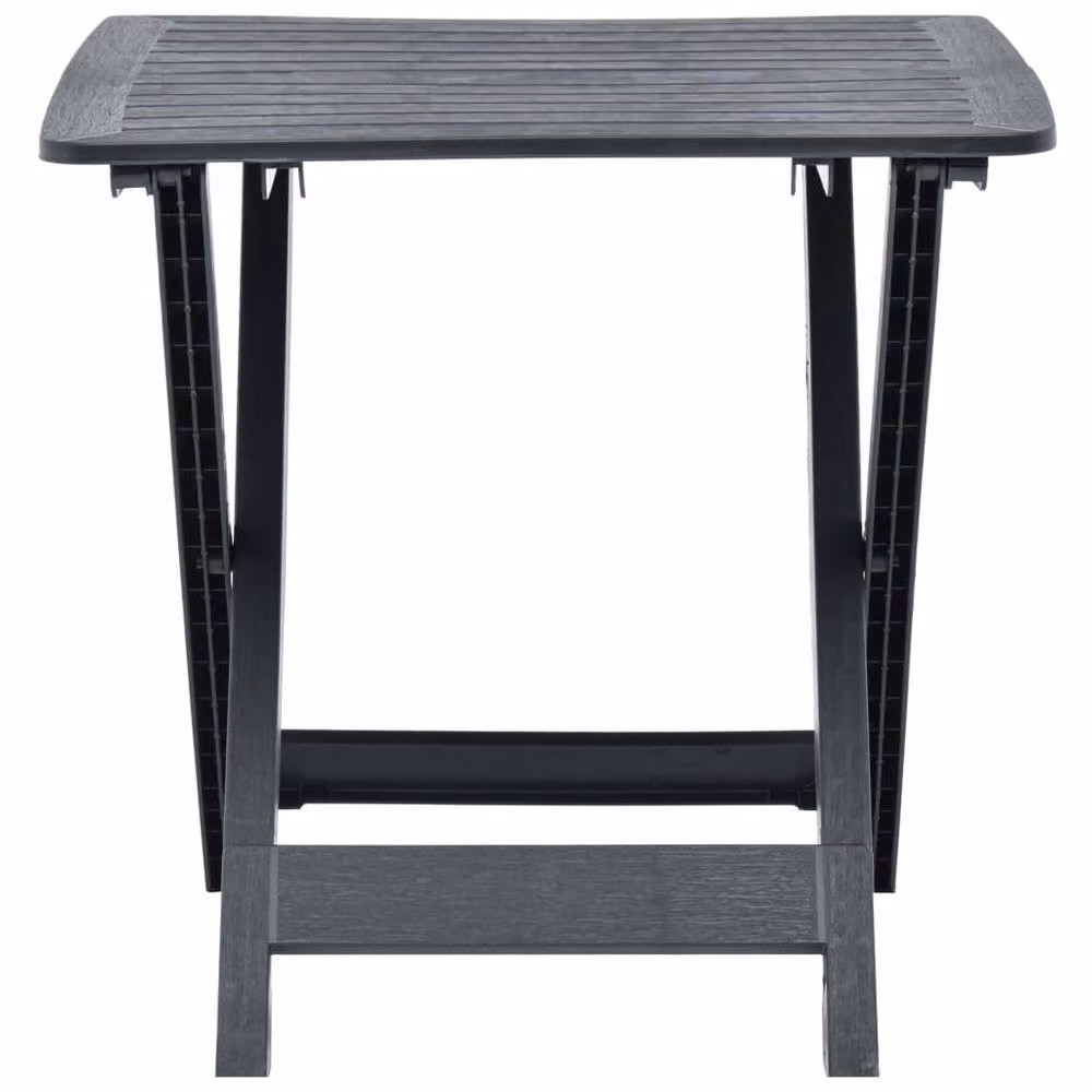 Berkfield Home Folding Garden Table in Anthracite Grey Plastic, W/D/H: 79 x 72 x 70 cm – 3