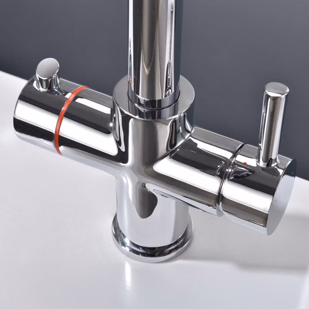 Nes Home 3 in 1 Single Lever Chrome Boiling Water Kitchen Mixer Tap Set in Silver, H 29.6 cm x W 25.3 cm x D 29.6 cm – 4