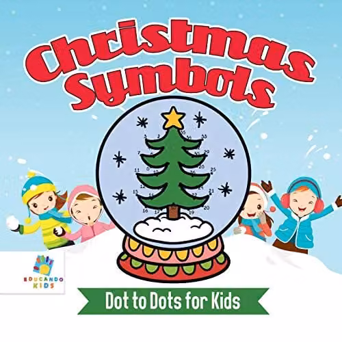 Educando Kids Christmas Symbols Dot to Dots Activity Book for Children, Multicolour