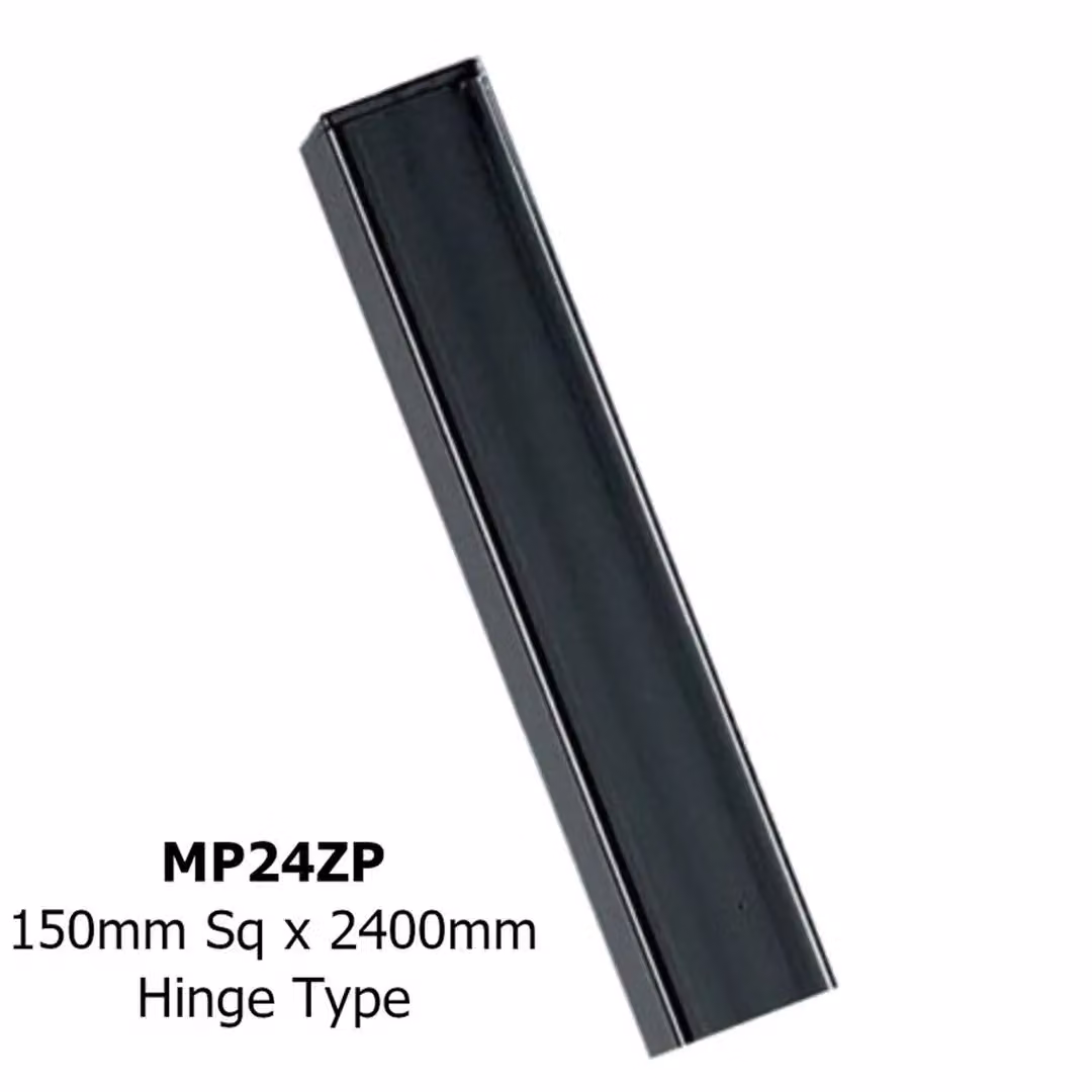 Burbage Iron Craft Square Galvanised Steel In-Ground Concrete-In Posts in Black, W/D/H: 15 x 15 x 240 cm – 2