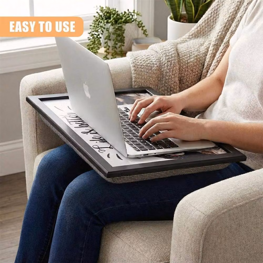 PAWNORA Padded Lap Tray with Bean Bag Cushion in Black – 4