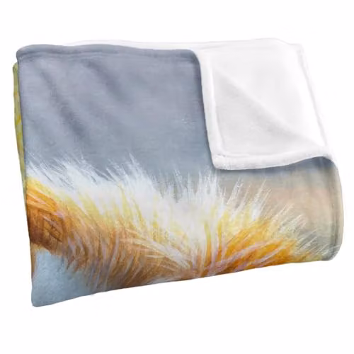 JQ Licensing CF Two Foals Horses Silky Touch Super Soft Fleece Throw Blanket, White, W/D/H: 152 x 127 cm – 2