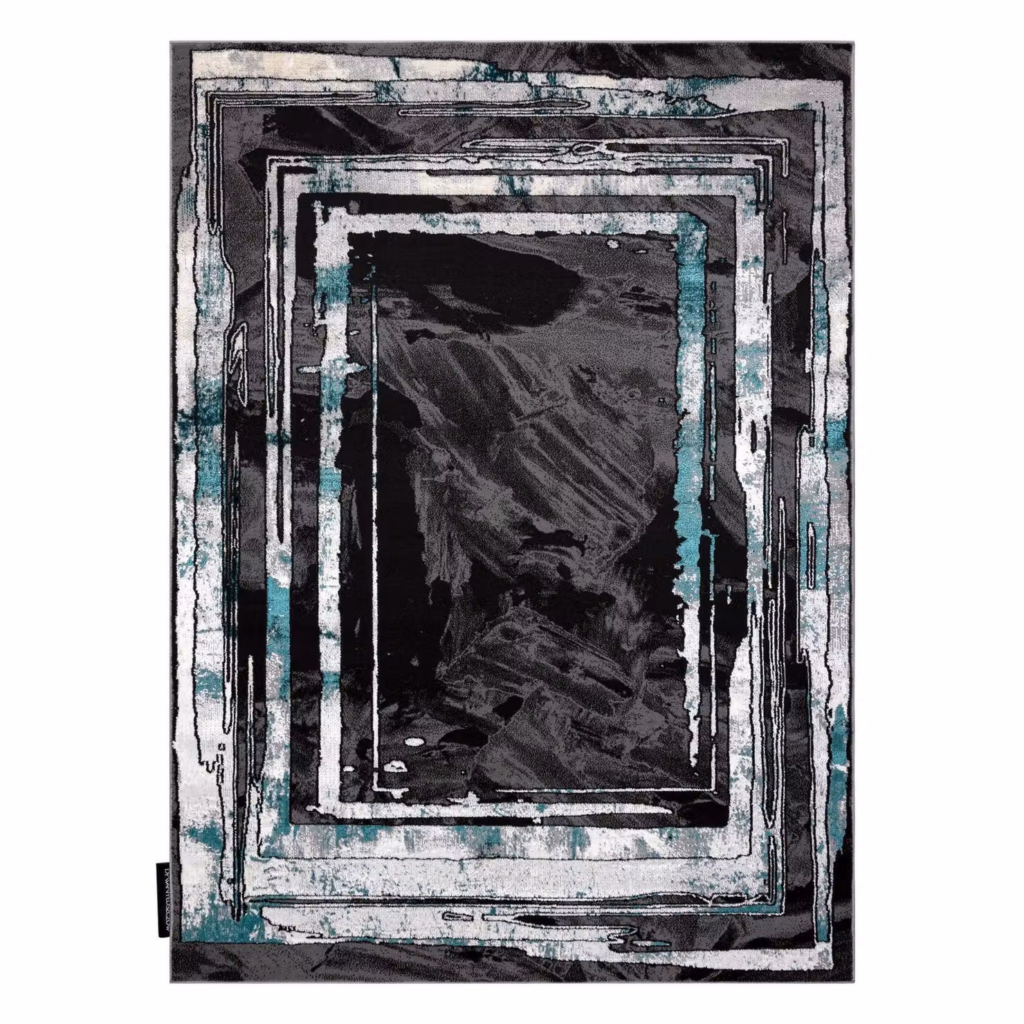 RugsX De Luxe Abstract Grey Polyester Rug, W: 200 cm, D: 290 cm – 3