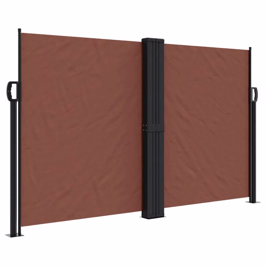 Berkfield Home Retractable Single Side Awning in Brown, Polyester, W/H: 1000 x 140 cm – 2